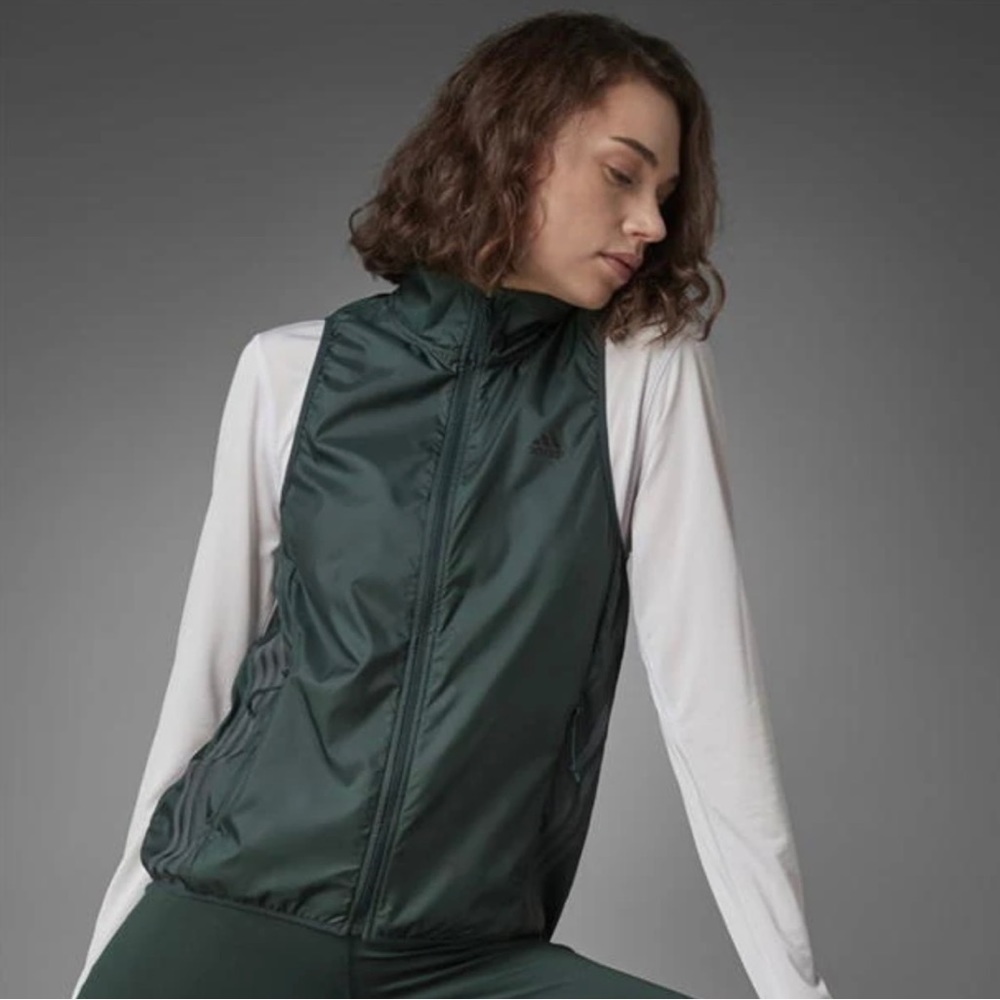 Adidas Vest - Green Striped NWT* - Picture 2 of 9